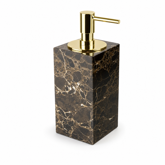 Emperador Dark Marble Soap Dispenser Set 2
