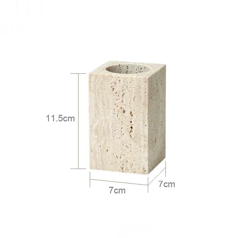 Beige Travertine Cup A