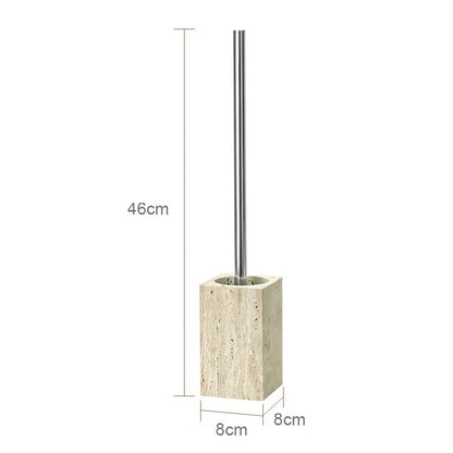 Beige Travertine Toilet Brush A