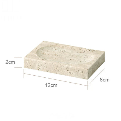 Beige Travertine Soap Dish A