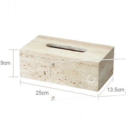 Beige Travertine Tissue Box B