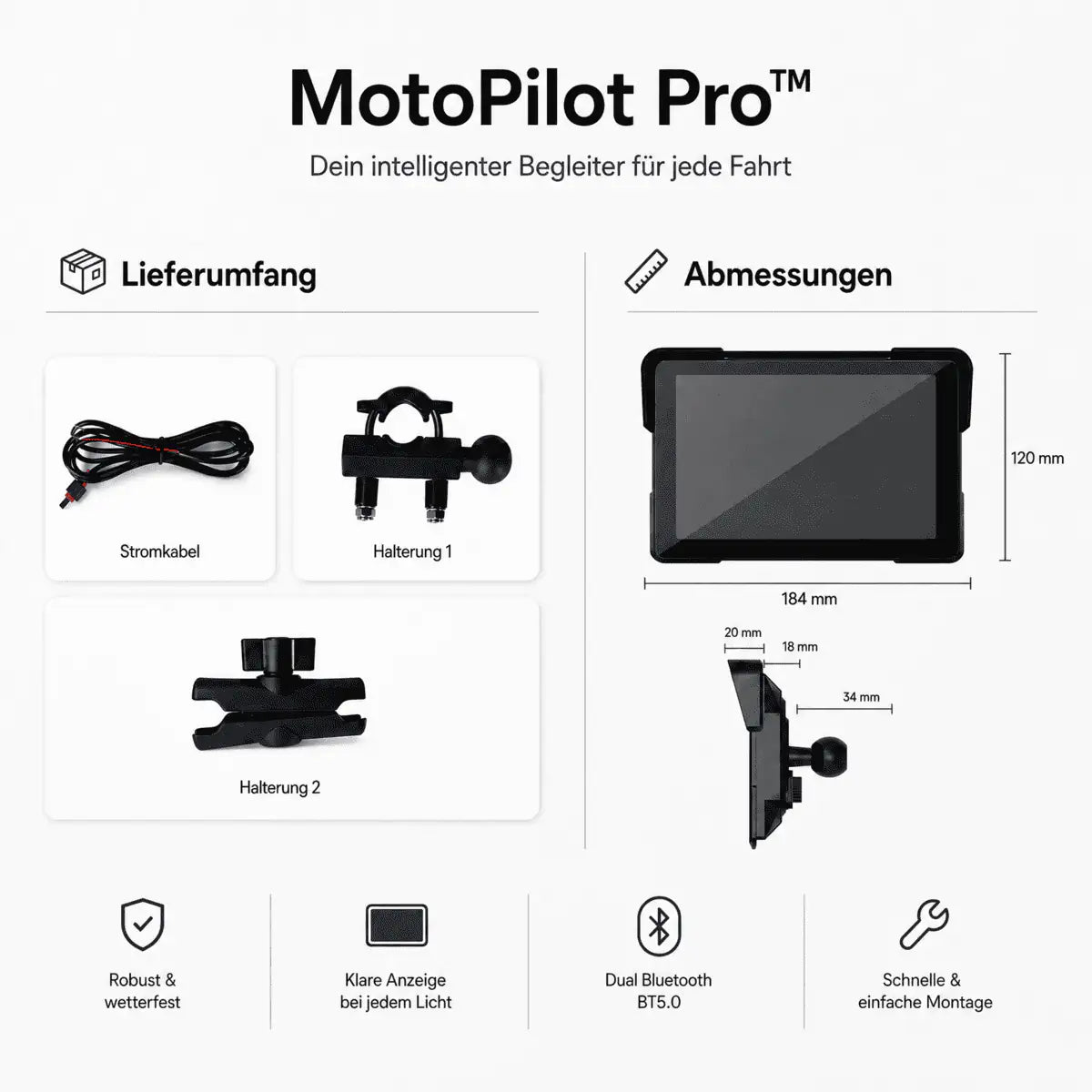 MotoPilot Pro™ - Biker Screen