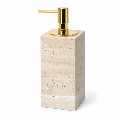 Beige Travertine Soap Dispenser