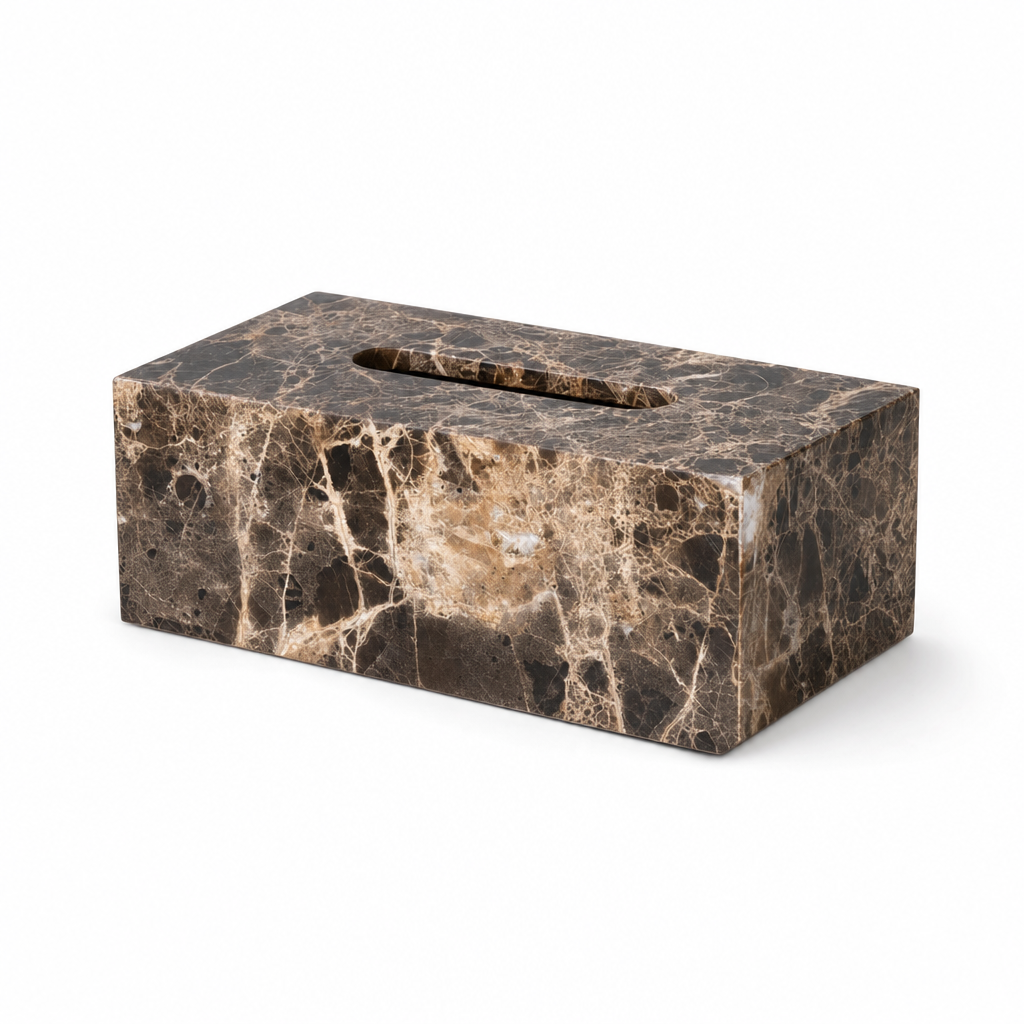 Emperador Dark Marble Tissue Box