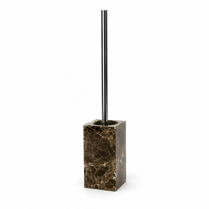 Emperador Dark Marble Toilet Brush Set 2