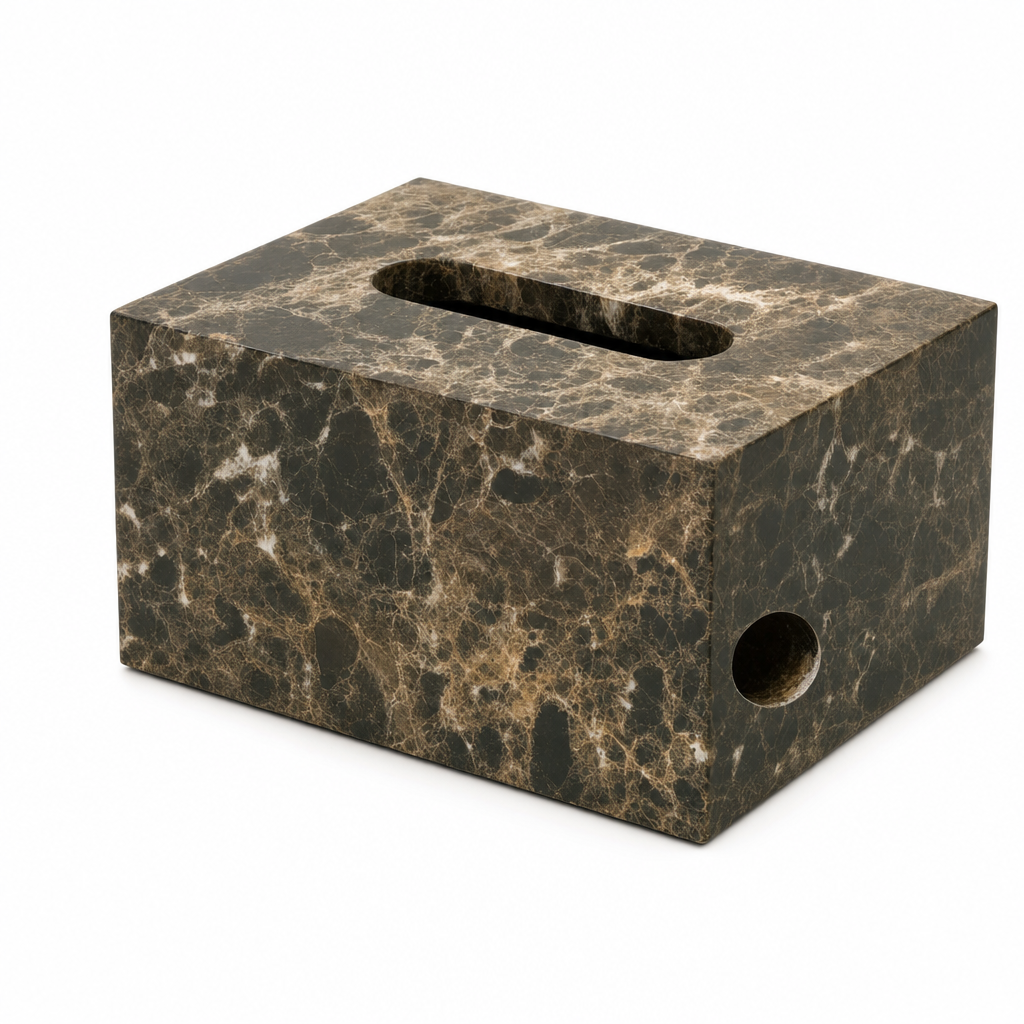Emperador Dark Marble Tissue Box Set 2
