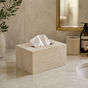 Beige Travertine Tissue Box