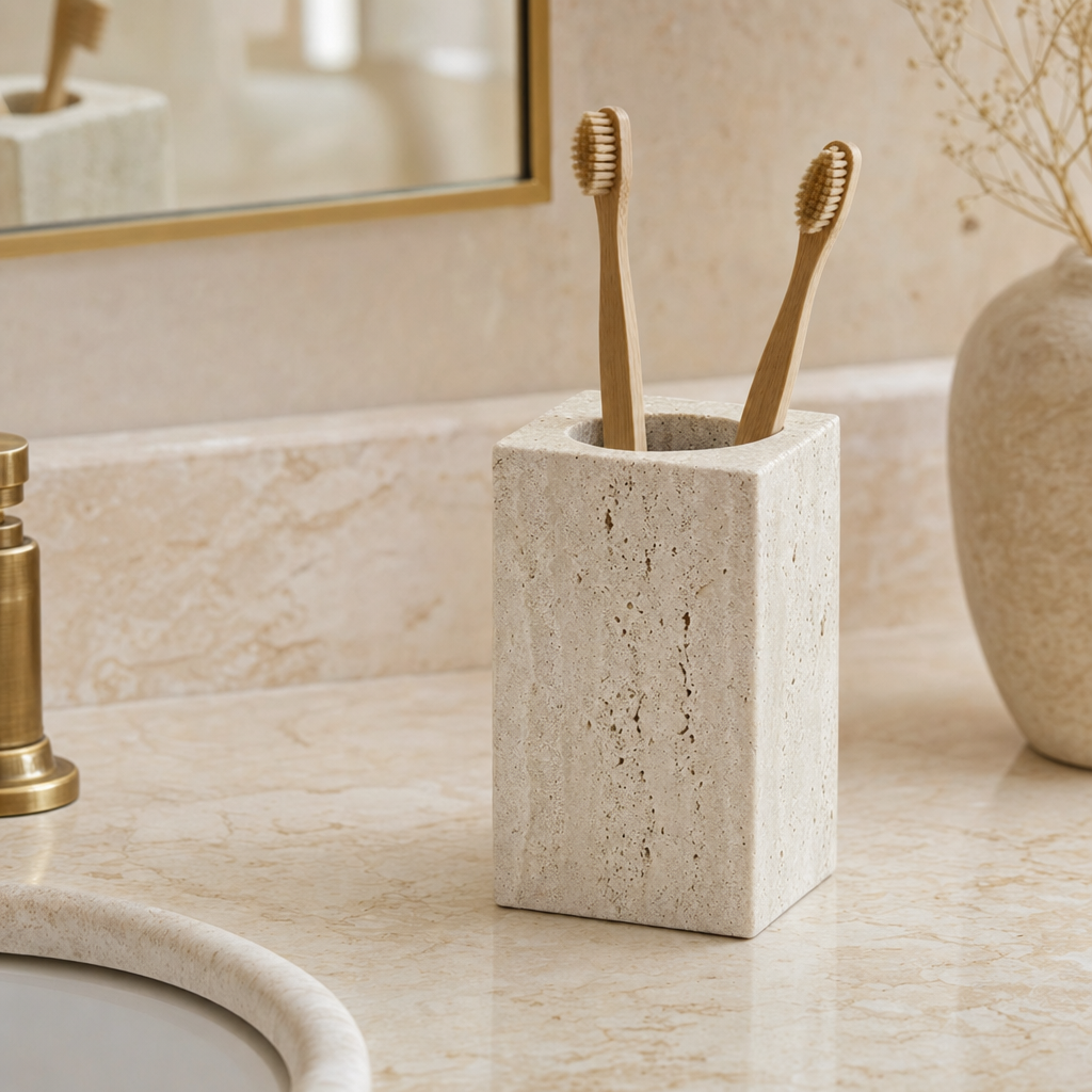 Beige Travertine Cup