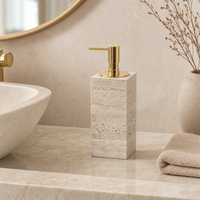 Beige Travertine Soap Dispenser