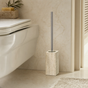 Beige Travertine Toilet Brush