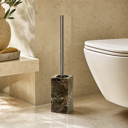 Emperador Dark Marble Toilet Brush