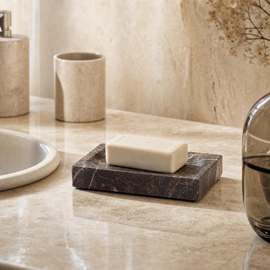 Emperador Dark Marble Soap Dish