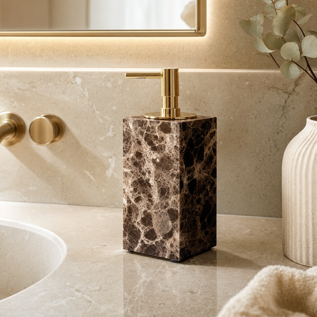 Emperador Dark Marble Soap Dispenser