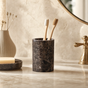 Emperador Dark Marble Toothbrush Holder Set 2